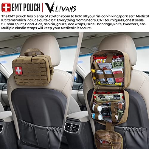 LIVANS Medical Bag, First Aid Bag Empty for Emergency & Trauma Kits - color: Khaki