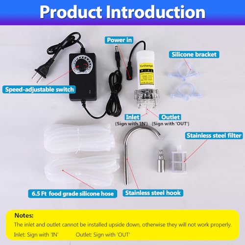 Food Grade Small Electric Water Transfer Pump,110V,Adjustable Speed 0-2LPM - color: White-with Speed Adjustable