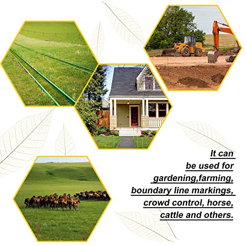 20 Pack 41inch Pig Tail Electric Step-in Fence Posts, Heavy Duty (Red)