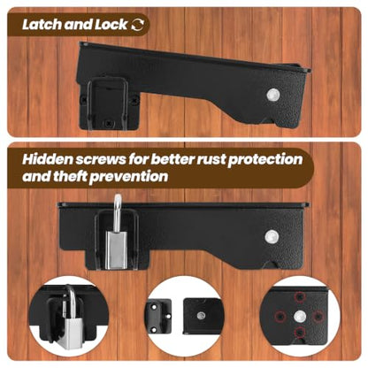 Kryonix Flip Gate Latch Heavy Duty Carbon Steel 1 Pack - size: 1PCS-Upgraded