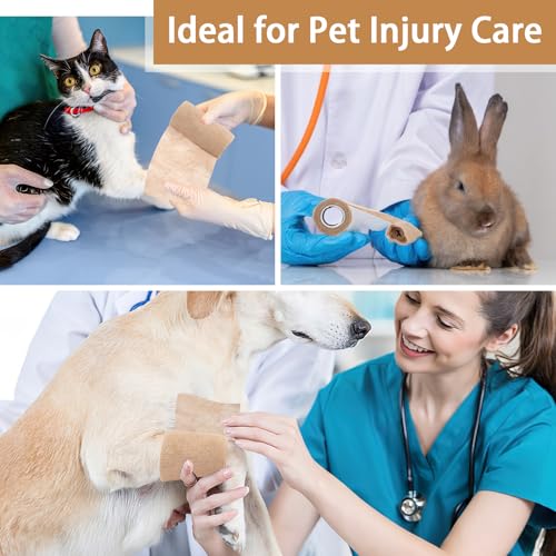 Self Adhesive Bandage Wrap 4 in, Elastic Vet Wrap, Athletic Sports Wraps