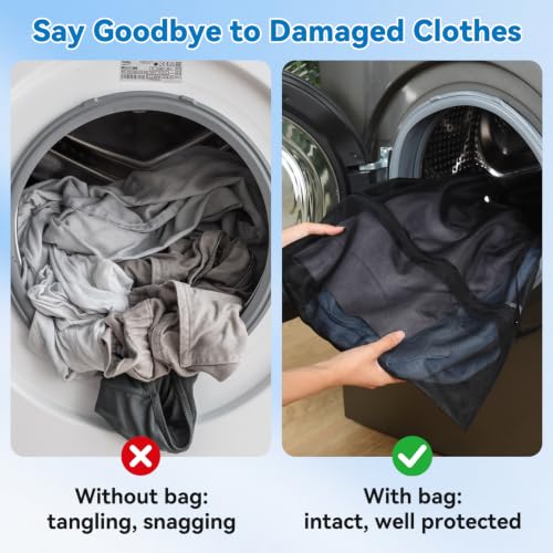 OTraki Extra Large Mesh Laundry Bags for Washing Machine, Black 35×43 Inch - size: 35×43 Inch