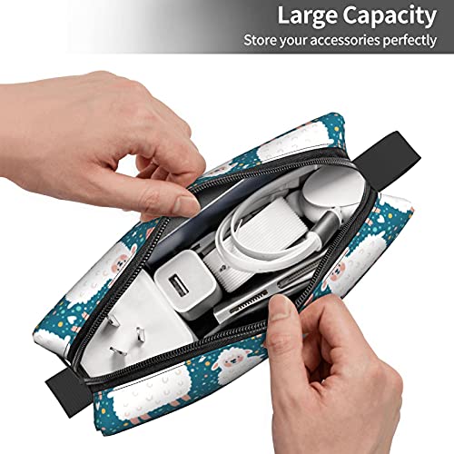 Cute Sheep Love Travel Makeup Bag Cosmetic Organizer Zipper Pouch