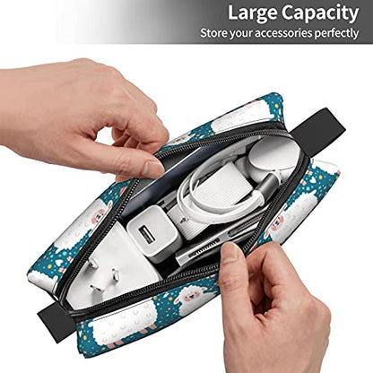 Cute Sheep Love Travel Makeup Bag Cosmetic Organizer Zipper Pouch