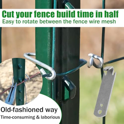 100PCS T Post Clip Tool Fence Wire Twisting Clips Fencing Wire Twister Tool