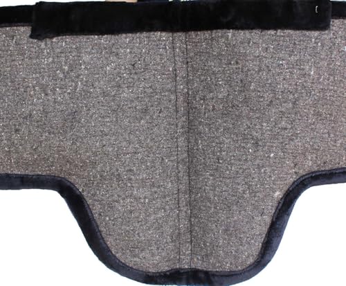 CHALLENGER Australian Horse Wool Felt Premium Shaped Trail Rider Comfort Pad Black 109SP565 - color: Green