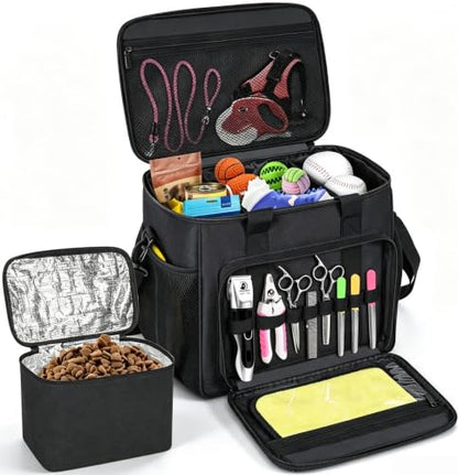 GMAK Pet Grooming Bag,Pet Hair Clipper Organizer Grooming Bag for Equipment - color: Black
