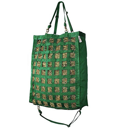 Derby Originals Front Web Slow Feeder Horse Hay Bag Super Tough Bottom with 6 Month Warranty - color: Hunter Green