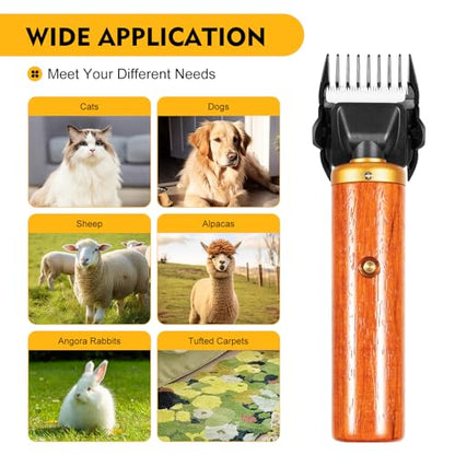 Dog Shears, 55w Electric Sheep Goat Clipper Shears Set Plug-in Electric Pet Animal Shave Grooming for Cat Rabbit Dog Goat