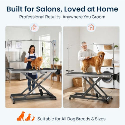 KANIS Professional Electric Dog Grooming Table - Heavy Duty - color: GREY, size: 60"