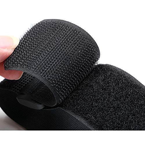 Reusable Cinch Straps 1" x 12" - 12 Pack, Multipurpose Quality Hook and Loop Securing Straps (Black) - Plus 2 Free Bonus Reusable Cable Ties - size: 1" x 12"