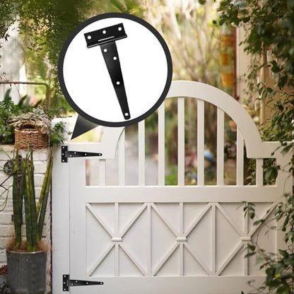 Murtenze 12Pack 2 Inch Black T-Strap Shed Hinge - color: Black, size: 2 Inch - 12Pack
