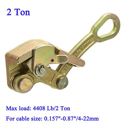 Wogoboo Cable Grip Wire Gripper Steel Cable Puller Tool - size: 2T