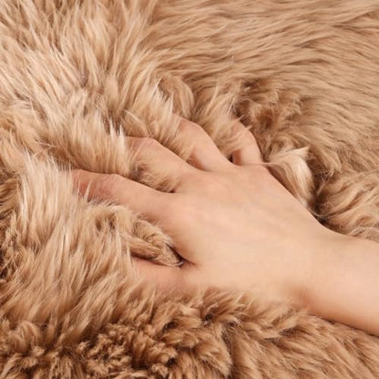 WL&ALLEN Large Sheepskin Rug Genuine Thick and Lush 3 Inch Pile，Luxury Australian Pelts |Large Sheepskin Wool Area Rugs (Single & a Half Pelt 2'6" x 5‘，Light Brown)… - color: Light Brown, size: 2'10" x 5'7" (Sheep Pelt)