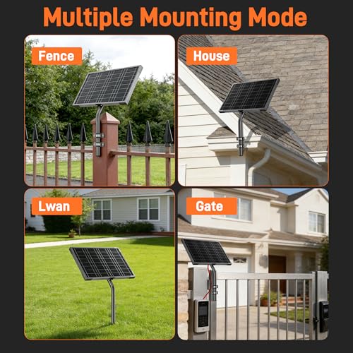Voltset 12V 10W Solar Panels Kits for Gate Opener Electric Fence - style: 10W Pro