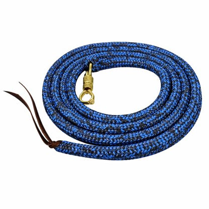 PARELLI 12 Foot Training Rope - Strong Everyday Use All-Purpose Horse Lead Rope with Loop & Latigo Popper | 9/16" Diameter Smooth Yachting Braid, Blue Black Blend - color: Blue Black Blend