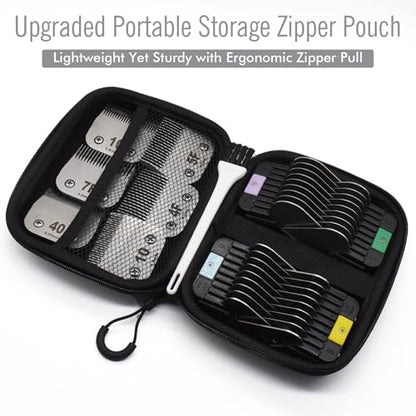 8 Pieces Professional A5 Style Animal Clipper Stainless Steel Color-Coded Snap-on Attachment Guard Guide Combs Set, 1/8"-1" Compatible with Wahl KM Series Oster A5 Andis Detachable Blade Pet Groomers