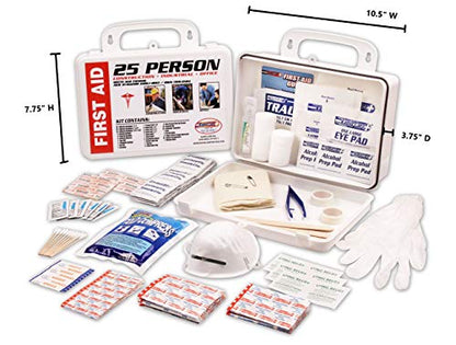 Rapid Care First Aid RC-25MAN-W 25 person 166 Piece ANSI/OSHA Compliant First Aid Kit in Wall Mountable Poly Case - color: Poly Case, size: 25 Person