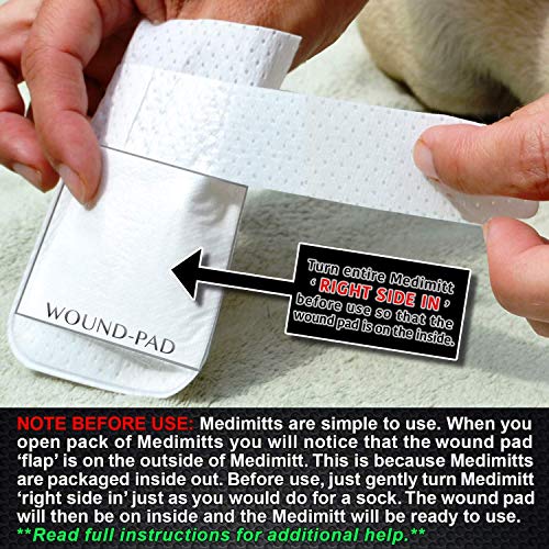 Medimitt Paw Bandages for Dogs, Cats and Pets – Stretchy Medical Booties, First Aid for Paws – Non Slip, Non Adhesive, Breathable, Disposable, Washable, Adjustable Strap,12 Pack (X-Large) - size: X-Large 12 Pack