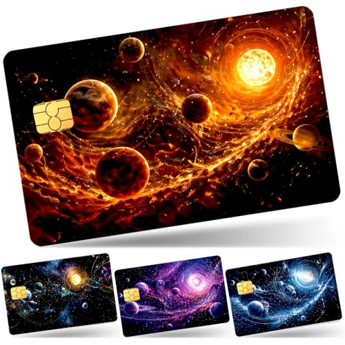 4PCS Universe Credit Card Skin, Debit Cards Cover Personalized Stickers - color: Universe