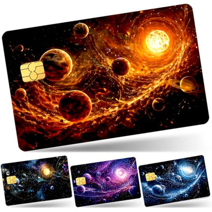 4PCS Universe Credit Card Skin, Debit Cards Cover Personalized Stickers - color: Universe