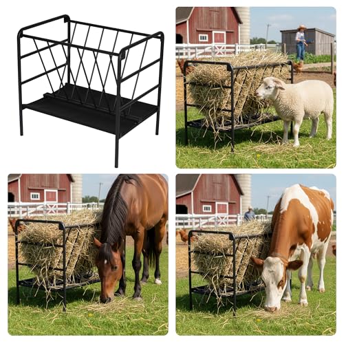 Lesolar Hay Feeder 35 Gallons,Heavy Duty Hay Feeder for Goats