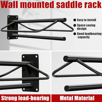 23.8"(L) x12.6(W) x7.5(H) Saddle Rack with Pad Bar Heavy Duty Wall Mounted Saddle Rack Suitable for English and Western Saddles Horse Stall Barn Trailer Tack Room - style: One Bar-1PC