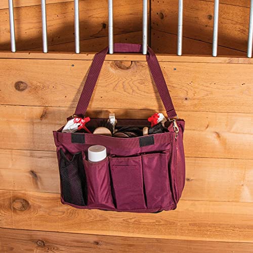 Dura-Tech X-Large Universal Grooming Tote | Color Black | Ample Storage for Grooming Essentials | Keeps Items Clean with Dust Cover | Non-Collapsing Inside Pockets | Adjustable Shoulder Strap - color: Black