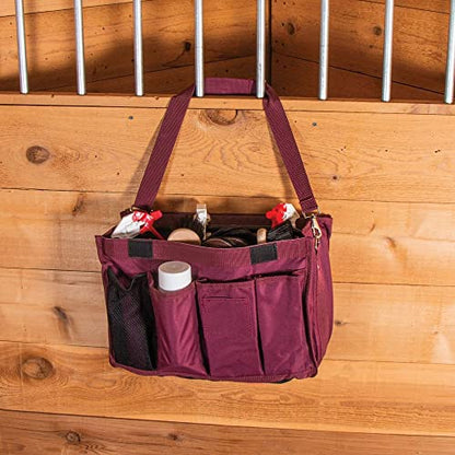Dura-Tech X-Large Universal Grooming Tote | Color Black | Ample Storage for Grooming Essentials | Keeps Items Clean with Dust Cover | Non-Collapsing Inside Pockets | Adjustable Shoulder Strap - color: Black