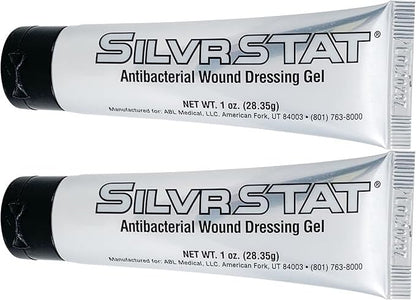 SilvrSTAT First Aid Kit Gel | 32 PPM Silver Healing Wound Dressing Gel | SilverSol Ag₄O₄ Particles (1 Ounce 2-Pack) - size: 1 Ounce 2-Pack