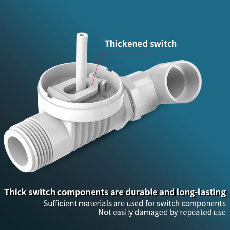 1 Pack 3/4 Float Valve for Water Tank,Aquapulse Water Float Automatic Water Level Control Aqua Pluse Trough Blue Plastic Float Valve Switch for Pool,Pond,Livestock(side inner) - size: 3/4" side inner