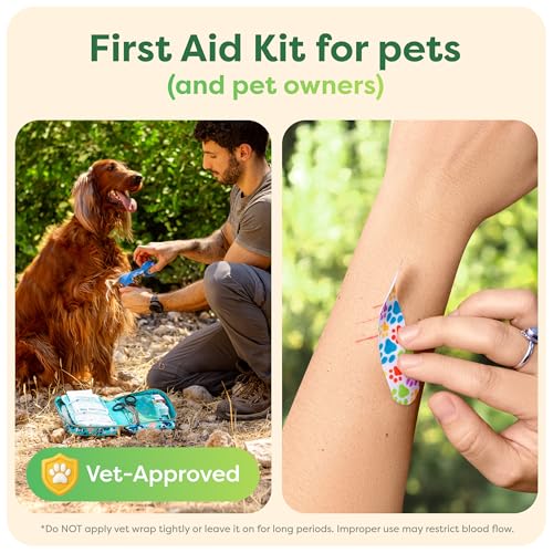 KeepGoing Pet First Aid Kit for Dogs & Cats, 99 Pc. Travel Emergency Kit