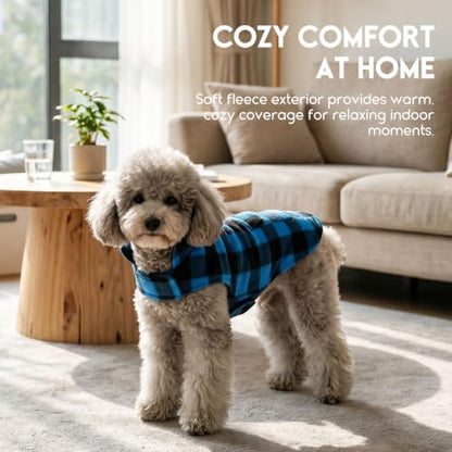 ASENKU Reversible Dog Winter Coat, Dog Jacket for Small Medium Large Dogs - color: Blue, size: X-Small