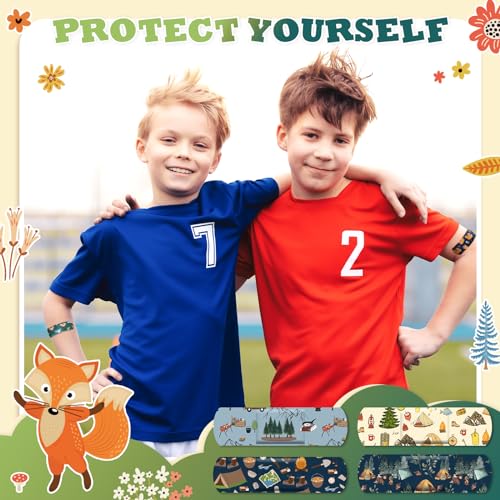 Panelee 120 Pcs Kids Bandages Bulk Waterproof Flexible, Wild Style - style: Wild Style