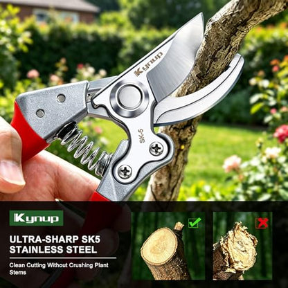 Kynup Pruning Shears, Heavy Duty Garden Shears with SK5 Japanese Steel - style: Modern