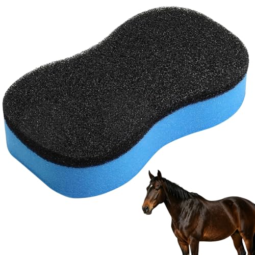 2-in-1 Horse Groomer Sponge Scrubber, Deep Cleaning Scrubber | Massager for Horses, Remove Dirt, Dry Sweat Stains& Dander, Horse Grooming Brushes for Face, Body, Legs & White Markings - color: 1 Pcs