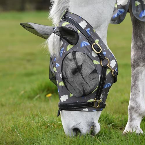 WeatherBeeta Deluxe Stretch Bug Eye Saver with Ears, Umbrella Print, Pony - color: Umbrella Print, size: Pony