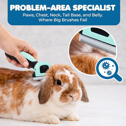 SunGrow Dog & Cat Deshedding Brush, Minimizes Shedding, Enhances Coat Health, Gentle on Skin, Suitable for Rabbits & Ferrets