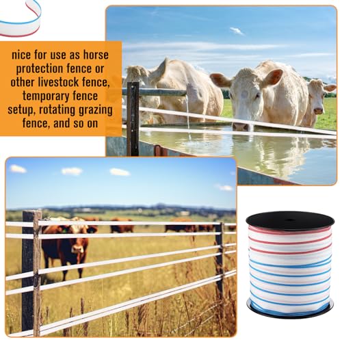 1 Roll 2 Inch x 1000 ft Electric Fence Tape Polytape - color: White, size: 2 Inchx 1000 ft