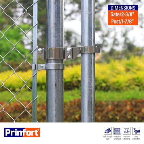Heavy Duty Stainless Steel 2-3/8" x 1-7/8" Chain Link Fence Gate Fork Latch with Hole for Padlock（Fit 2 3/8" Gate Frame） 1Pack - size: 2-3/8''x1-7/8''-1P