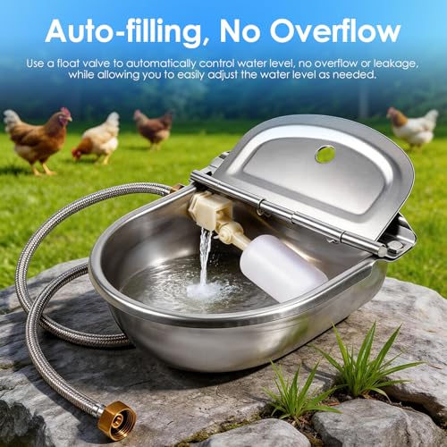 Metal Automatic Chicken Waterer, Duck Waterer No Mess