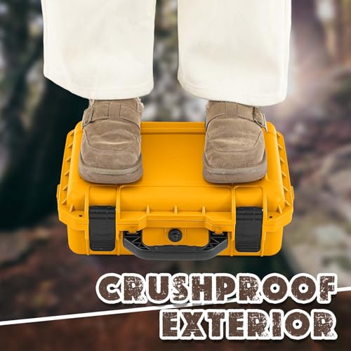 Relaxweex 8.5 x 6.5 x 3.7 Inch Hard Case, Grid Shell, Yellow - color: Yellow, size: 8.5 x 6.5 x 3.7 Inch, style: Grid Shell
