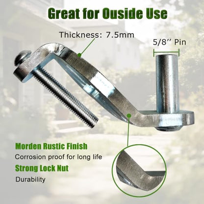 T-Post Gate Hinge Pins - Heavy Duty Gate Hanger, Hang a gate from a Metal T Post for Farm, Garden & Backyard, Easy to Install - size: 2Pcs Hinge Pins