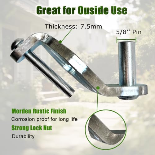 T-Post Gate Hinge Pins - Heavy Duty Gate Hanger, Hang a gate from a Metal T Post for Farm, Garden & Backyard, Easy to Install - size: 2Pcs Hinge Pins