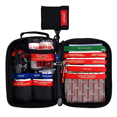 Compact First Aid Kit for Emergency - Basic Emergency Kit for Dorm,Hiking, Backpacking, Camping, Traveling, and Cycling -Small First Aid Kits - size: Small Kit