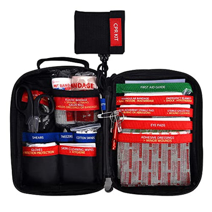 Compact First Aid Kit for Emergency - Basic Emergency Kit for Dorm,Hiking, Backpacking, Camping, Traveling, and Cycling -Small First Aid Kits - size: Small Kit