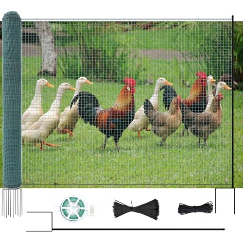 DoCred Non Electric Fence Netting, 40in x 100ft Movable Livestock Nets - size: 40in x 100ft