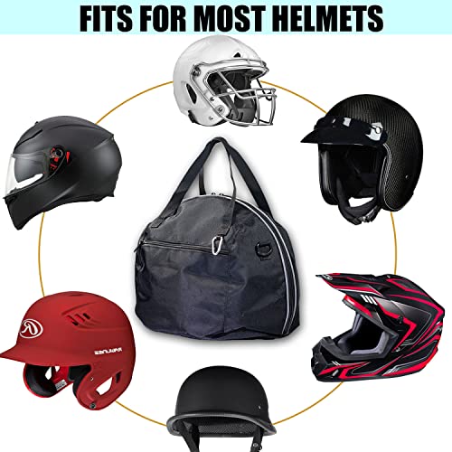 Helmet Bag,Motorcycle Helmet Storage Bag,Lightweight Soft Fleece Lining Water-resistant 1680D Oxford with Strap, Reflective Strip (Black)