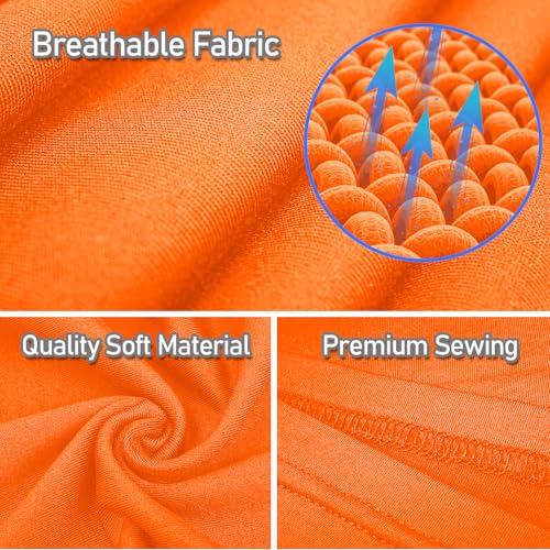 TICONN Neck Gaiter for Men Women, Cooling Bandana Face Mask Cover Gator - color: Orange-2pk, style: Quick Dry