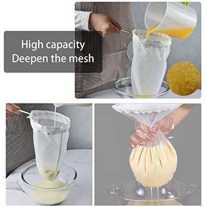 WMKGG Ultra Fine Mesh Strainer Bags, Reusable Filter Bags - size: Large Size